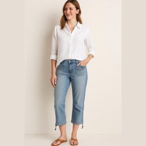🩷Free🩷Vintage 90s angle capri jeans size 8p